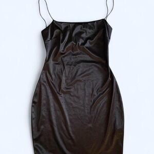 Black mini open back dress size L by glARE